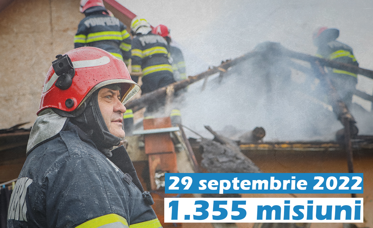 Peste 1.300 misiuni desfășurate de salvatori, în ultimele 24 de ore