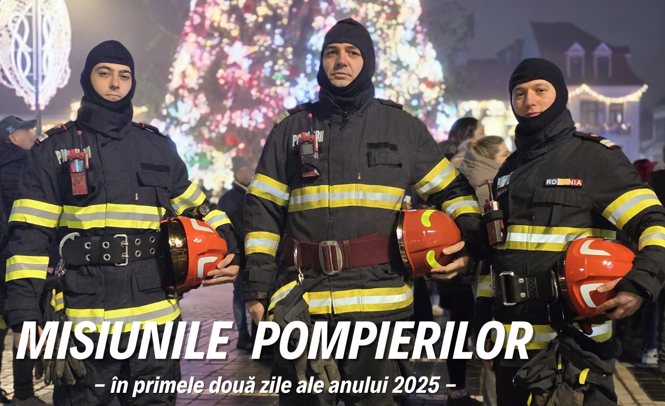 Peste 3.700 intervenții ale pompierilor în primele zile ale acestui an