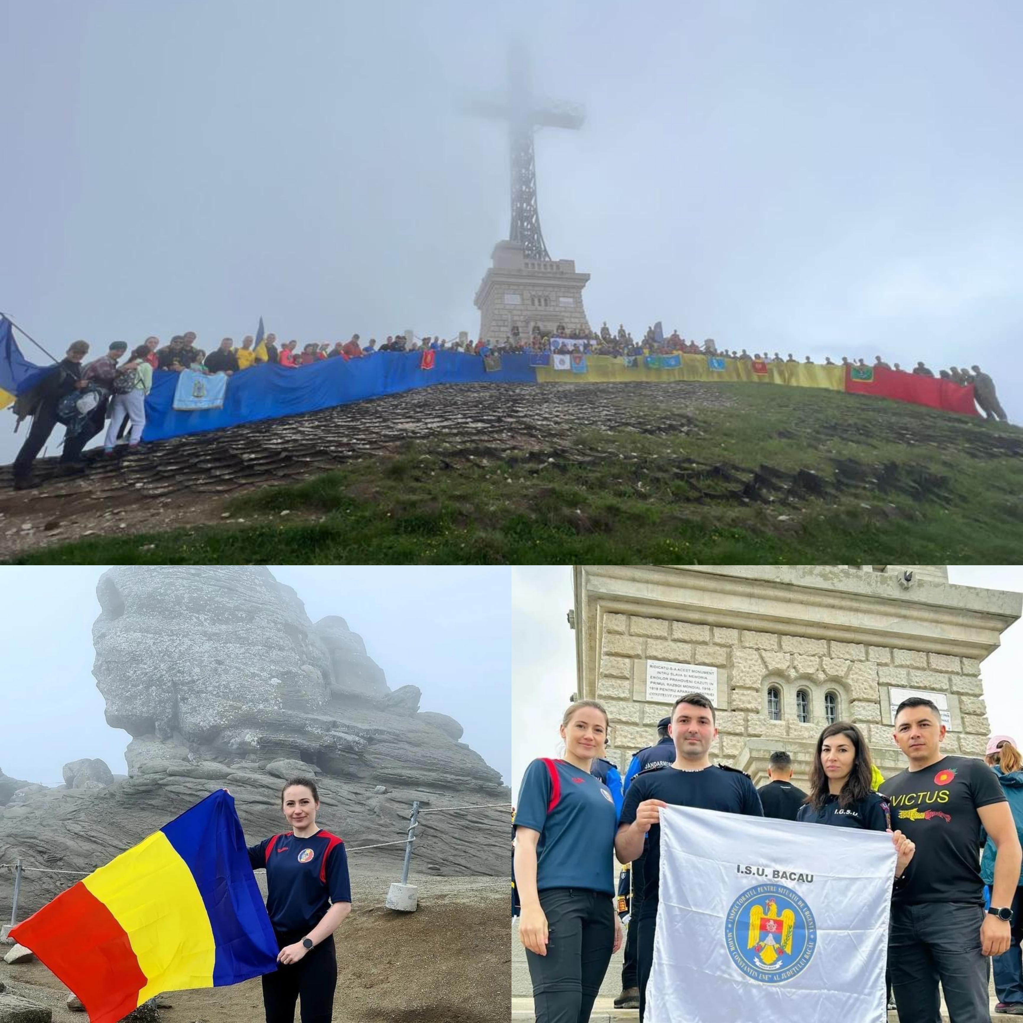 Ziua Drapelului Național sărbătorită pe vârful Caraiman
